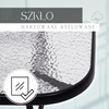 Zestaw mebli ogrodowych stół ze szkłem hartowanym 4 krzesła metalowe na taras, czarne