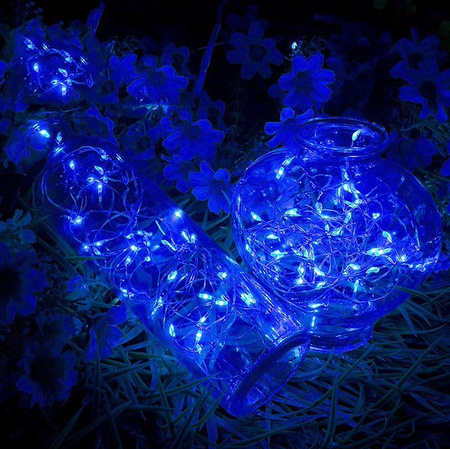 Lampki choinkowe 300 led druciki na prąd niebieski