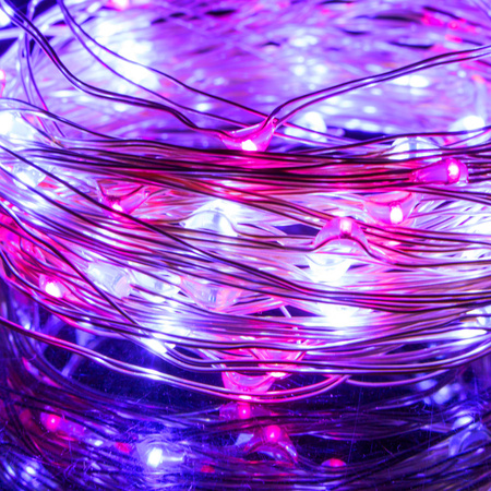 Lampki choinkowe 100 LED różowy+niebieski