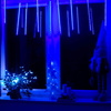 Lampki choinkowe 10 szt. sople 480 Led padający śnieg meteory zewnętrzne niebieskie