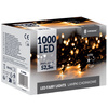 Lampki choinkowe 1000 LED 50 m ciepły biały + flash zewnętrzne oświetlenie świąteczne