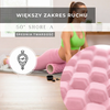 Roller fitness do masażu ciała, średnio twardy, wałek z wypustkami, różowy
