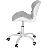 Krzesło obrotowe biurowe ergonomiczny fotel na kółkach do komputera szaro-biały