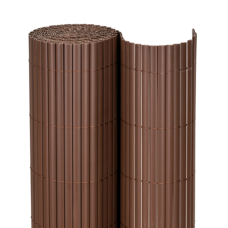 Osłona PVC maskująca 500x140 cm na balkon, taras, ogrodzenie zestaw profile, brązowe