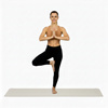 Mata do jogi, ćwiczeń fitness antypoślizgowa 183x61 cm materac do pilates, jasny beż