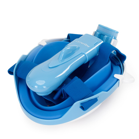 Maska do snorkelingu dla dzieci pełnotwarzowa, z fajką, AntiFog, DryTop do nurkowania