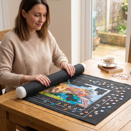 Mata do puzzli 1500 elementów 114x67 cm zwijana plansza do układania