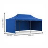 Pawilon handlowy 3x6 m namiot handlowy ekspresowy na imprezy, targ, catering, niebieski