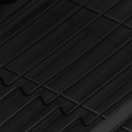 Ociekacz do naczyń 42x31x14 cm metalowa suszarka z tacką czarno-brązowa