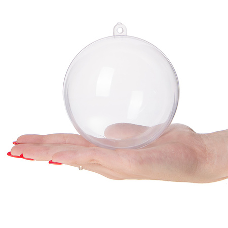 Bombki akrylowe 10cm kula plastikowa decoupage zestaw 12 szt.