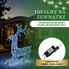Renifer Led ozdoba świetlna 130 LED dekoracja biały zimny