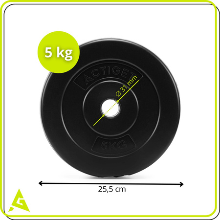 Obciążenie 5 kg talerz kompozytowy do sztangi 31 mm krążek do hantli