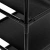 Stojak na buty 3 poziomy regał na obuwie szafka metalowa z półkami 70x72x28 cm czarna