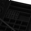 Szkatułka na biżuterię 26x26x9 cm czarny, welurowy organizer z przegródkami